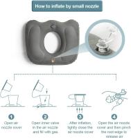 Asiento de asiento ortopédico para el Alivio del Dolor-almohada de hemorides inflable para embarazo, coxis, esclamas-Soporte Post Natal - details 1