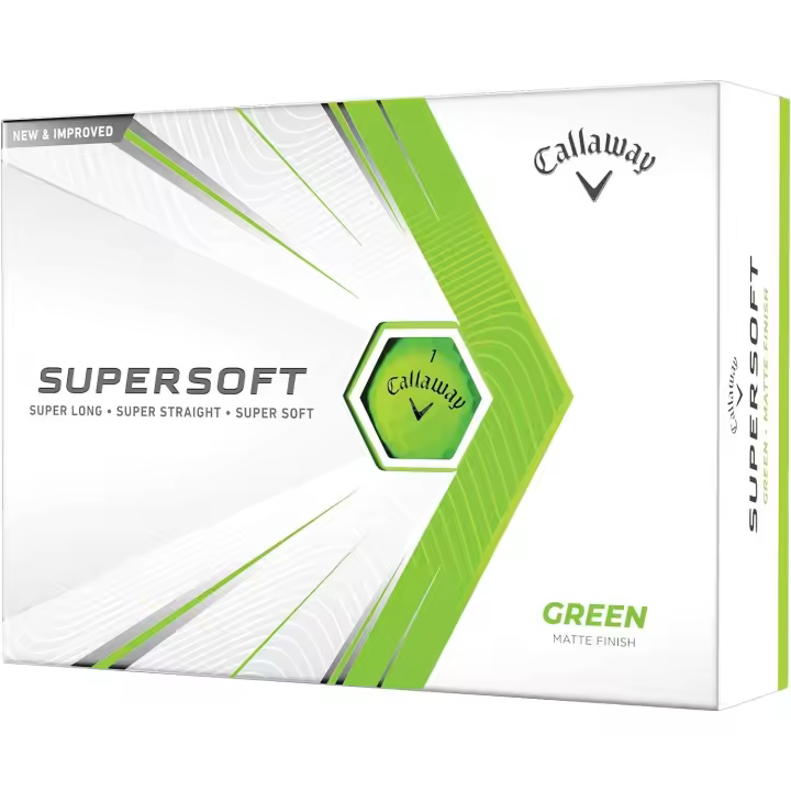 CALLAWAY - Bolas de Golf -  Supersoft Verde Mate - Caja de 12 bolas - 1