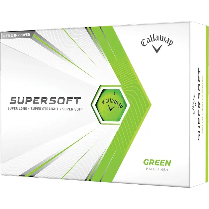 CALLAWAY - Bolas de Golf -  Supersoft Verde Mate - Caja de 12 bolas - 1
