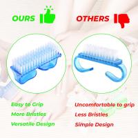cepillos de uñas para uso diario: 4 tipos diferentes de cepillos de uñas con mango de plástico para limpiar uñas, para manos, pies y uñas. - details 1
