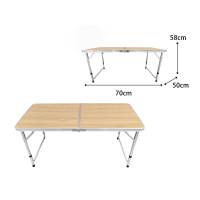 Mesa de camping plegable, 70x 50 x 58 cm, color blanco, con asa, para exteriores Mesa de camping plegable multifuncional con asa de transporte y estuche de viaje - details 4