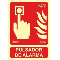 Banner - Señal pulsador alarma homologada PVC 21x30cm