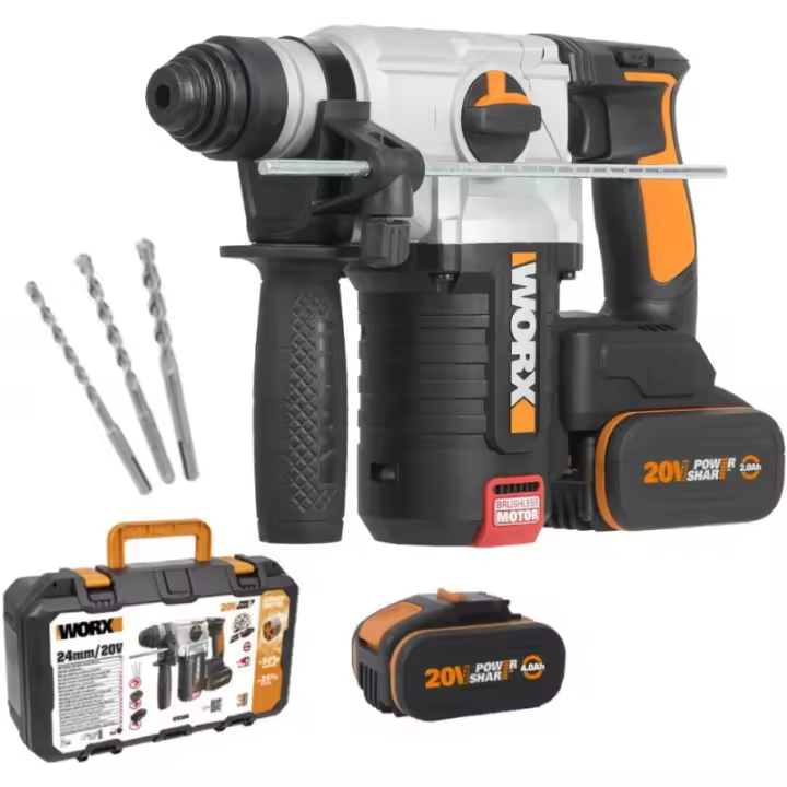 MARTILLO PERFORADOR WORX WX380 (2BAT 4AH+CARGADOR) - 1
