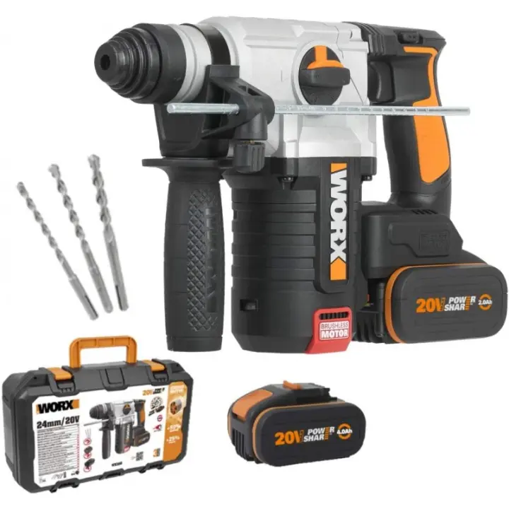 MARTILLO PERFORADOR WORX WX380 (2BAT 4AH+CARGADOR) - 1