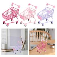Carrito De Compras Miniatura Para Juguete Casa De Muñecas Almacenamiento De Muebles Y Accesorios Para Oficina Y Hogar Material Metálico Decoración De Escritorio Regalo Para Niñas - details 2