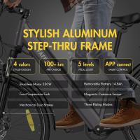 Fafrees F28 Pro Bicicleta eléctrica urbana paso a paso de 27,5'' 25 km/h Motor de 250 W 36 V 14,5 Ah Batería extraíble integrada Shimano Engranaje de 7 velocidades - Negro - details 2