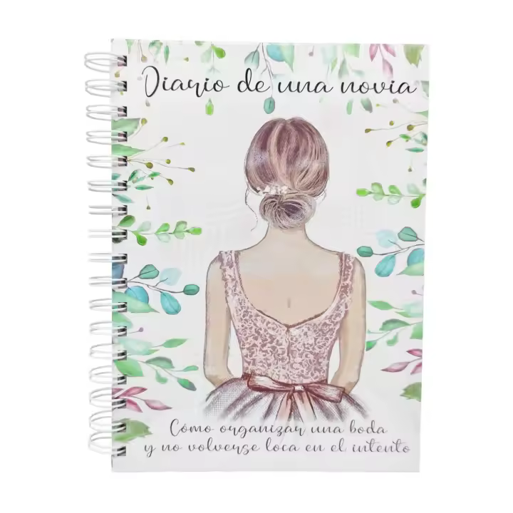ARGUVAL Diario de Novia A5 | Agruval - Agenda de Boda Encuadernada Espiral - 1