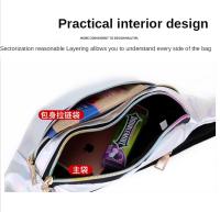 Nueva Bolso De Cintura Holográfica Para Mujer Y Niñas Bolsa De Viaje De Playa Con Lazo PU Casual Sin Estampado Tipo De Bolsa: Bolso De Cintura Unisex - details 2