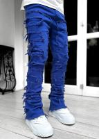 Jeans Stretch Para Hombre Pantalones Motociclista Vintage Estilo Cowboy Punk Sueltos Rectos Retro Baggy Casual Gótico XS - details 10