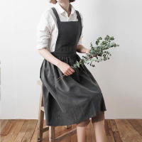 Delantal De Algodón Para Mujer Estilo Nórdico Con Cinturón Ajustable Diseños Lindos Para Cocina Y Cafetería 3 Colores - details 4
