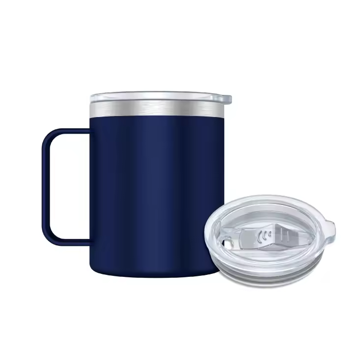 Taza Termo Café y Te para Levar 400ml - Taza Térmica de Acero Inoxide with Asa y Tapa Botella, Vase (MKB400 999) - 1