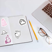 100pcs Pegatinas De Fantasma Lindo Impermeables Para Botella De Agua Y Portátil Pegatinas Pequeñas De Fantasma Divertido Para Decoración - details 0