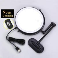 Espejo De Maquillaje Inteligente 8 Pulgadas Con Doble Lado Y Luz USB Magnifying 3x/5x/7x/10x Iluminación De 3 Colores Para Baño Estilo Moderno - details 21