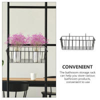 Rack De Almacenamiento Colgante Para Pared Cesta De Hierro Multifuncional Para Cocina Baño Organizador De Toallitas Y Artículos De Ducha Pequeña - details 2