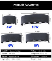 Lámpara De Pared LED Impermeable IP65 Para Exterior Iluminación Bicolor Interior Para Escaleras Jardín Luz Sconce AC110-220V Moderna - details 6