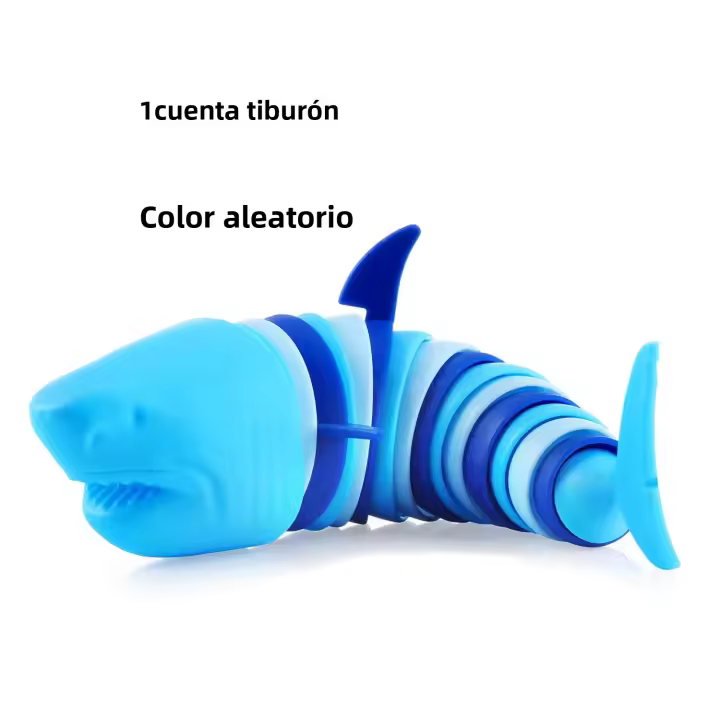 Juguete Educativo Y De Alivio Del Estrés Para Niños 2 Piezas De Caterpillar Y Tiburón Rompecabezas Colorido Y Formas Adecuado Para Edades 3-12+ - 1