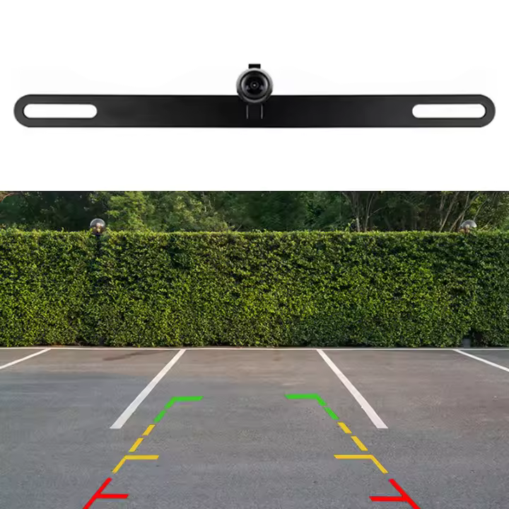 Cámara De Visión Trasera Para Coche HD Impermeable Con Marco De Placa De Licencia Pequeña Visión Nocturna CCD Cámara De Retroceso Para Vehículo - 1
