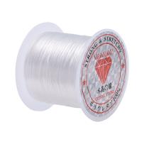 Cadena Elástica Crystals Para Pulseras De Estiramiento Blanco Teñido 0.8mm Alrededor De 12.02 Yardas (11m)/rollo Hecho De Poliuretano - details 1