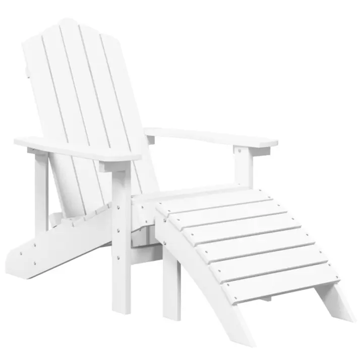 vidaXL Silla de jardín Adirondack con reposapiés HDPE - 1