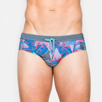 UXH Ropa De Baño Para Hombres Briefs De Natación Con Push-up Cintura Baja Estilo De Verano Traje De Baño Corto Sexy Para Surf - details 4