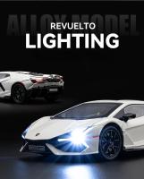 Lamborghini Revuelto Supercar De 1:24 En Escala Colección De Juguetes Metálicos Con Sonido Y Luz Vehículo Diecast Para Niños - details 5