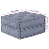 Pouffe Modular vidaXL Gris 70x70x36 Tela - details 7