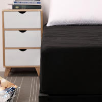 Sábana Fitted De Algodón 100% Con Banda Elástica Para Cama King Queen Double Single Tamaño 160/180/200/220X200 Protección Del Suelo - details 7