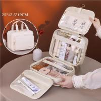 Neceser para Mujer, neceser de viaje portáthil, Bolsa impermeable de gran capacidad, ideal para Viajes, Con compartimientos, Bolso múltiple. (Rosa) - details 3