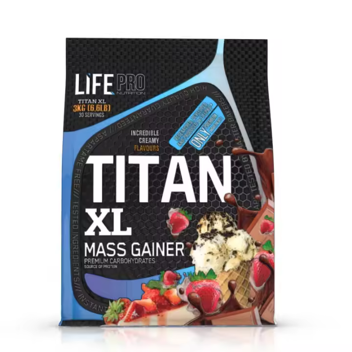 Life Pro Titan 3 kg - Suplemento Aumentador de Peso Gluten-Free para Ganancia Muscular - 1