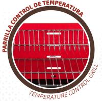 Barbacoa carbón y leña Rectangular 66x44x85 cm | 4 alturas regulable | Sperficie para 6 comensales | 2 ruedas para fácil transporte | Depósito de cenizas - details 0