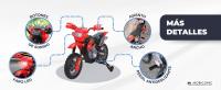 Mobiclinic Moto Eléctrica Infantil Botones de Sonido Botón de Avance Luz Ruedas de Entrenamiento Batería MobiCross - details 2