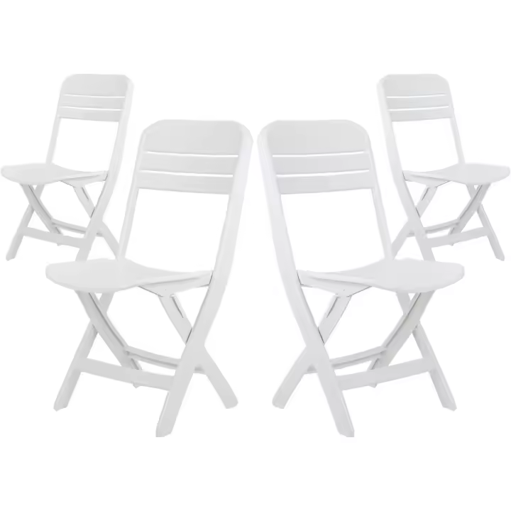 Pack 4 Sillas Plegables Bliss Blancas 52x40x82cm - 1