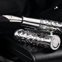 Nuevo Bolígrafo De Fuente Resina Hongdian D1 0.5mm Nib Esqueleto Hueco Suministros De Oficina De Negocios Con Recarga Pistón - details 1