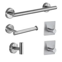 Juego de accesorios de Baño de 5 piezas, soporte de Papel, Regalo adhesivo, juego de baño multimtifción Plisado W - details 0