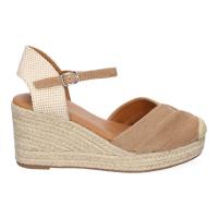 PuntoSalao Alpargatas de cuña cómoda en yute para mujer color taupe VR5-1519 - details 1