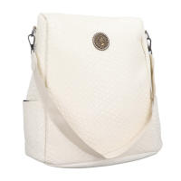Bolso DE LA mochipa del Cuero DE LA PU para las mujeres Bolso multiusos de la Moda bolsos de hombro de Las Señoras para el viaje Blanco W - details 1