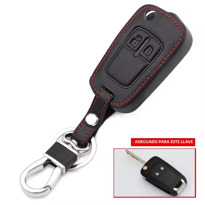 Funda De Llave De Coche En Cuero Para Opel Insignia Astra J Zafira Corsa D Mokka Meriva Chevrolet Aveo Prism Spark Trax Cruze - 1