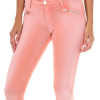 MET-Pantalon largo de felpa efecto gastado y rasgado 10DBF0772-J100 para Mujer