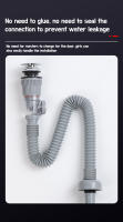 Tubo De Desagüe Horizontal Y Vertical Anticongelante Y Antiolor Para Baño Y Cocina Tubo De Esguinces Universal De Cocina Y Baño Material PP - details 7