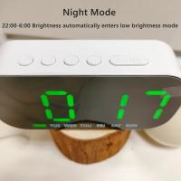 Reloj De Alarma Digital USB Potenciado Con Temperatura Fecha Doble Alarma Modo Nocturno Snooze Niveles De Brillo 5 12/24H LED Reloj - details 5