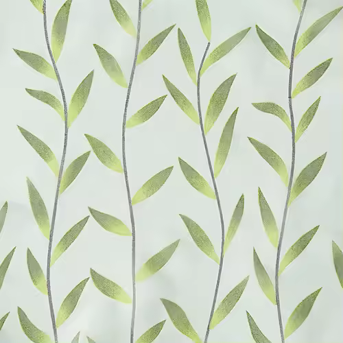 Lona De Tule LEEJOOM Cortina Transparente Hoja De Arce Verde Proceso De Impresión En Pantalla Decoración De Ventana Para El Hogar Moderno - 1