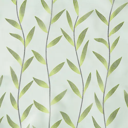 Lona De Tule LEEJOOM Cortina Transparente Hoja De Arce Verde Proceso De Impresión En Pantalla Decoración De Ventana Para El Hogar Moderno - 1