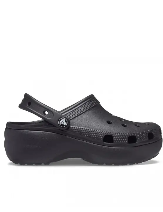 Zueco Crocs Plataforma en Negro - Clásico - 1