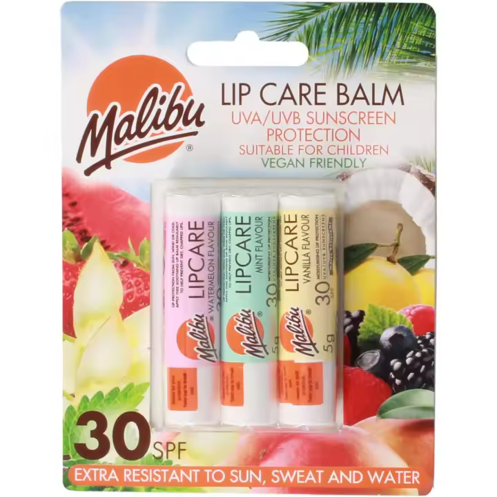 Malibu Bálsamo Labial Protector Solar SPF30  (3 x 5g) - 1
