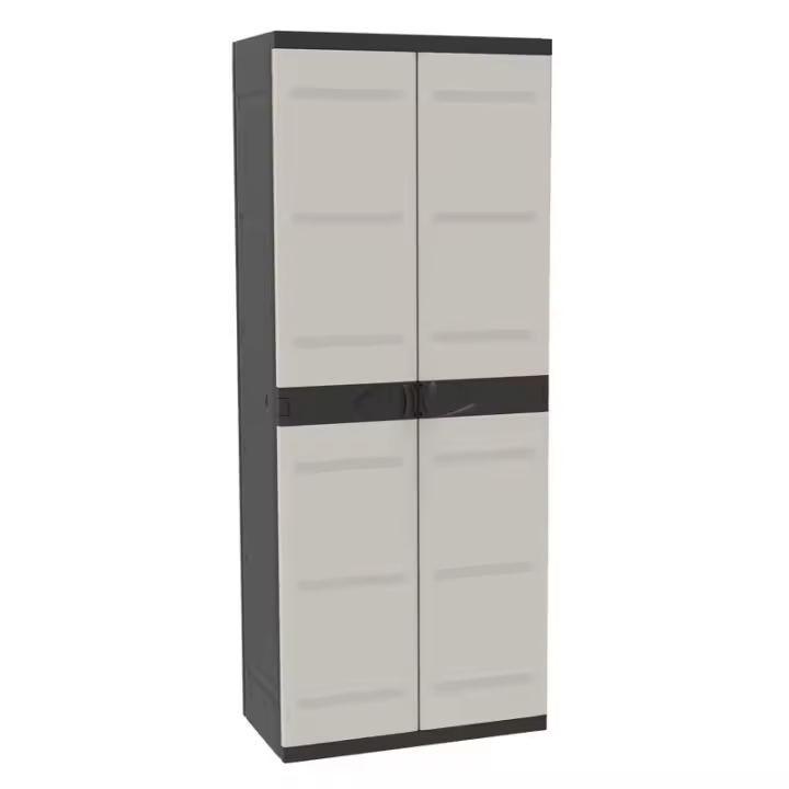 Armario Escobero 70 cm Titanium Plastiken Negro - 1