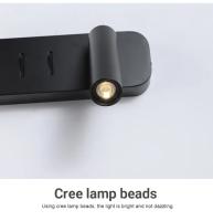 Lámpara De Pared LED Moderna 7W 3W Con Interruptor Rotación Para Iluminación De Dormitorio Lámpara De Decoración Para Foyer Y Estudio - details 4