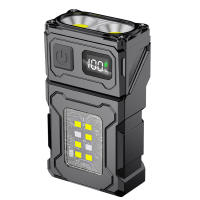 Mini Linterna Portátil COB Impermeable Recargable De Alta Intensidad Con Dos Fuente De Luz Para Camping Linterna Dual LED Y SMD Tipo-C Carga Rápida ABS De Alta Resistencia - details 9
