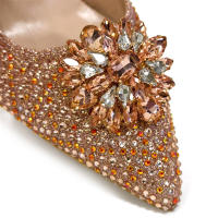 Sandalias De Fiesta Verdes Con Zapatos De Tacón Alto Y Bolso De Venus Chan Estilo INS Punta Redonda Brillante Elegantes Para Mujer - details 18