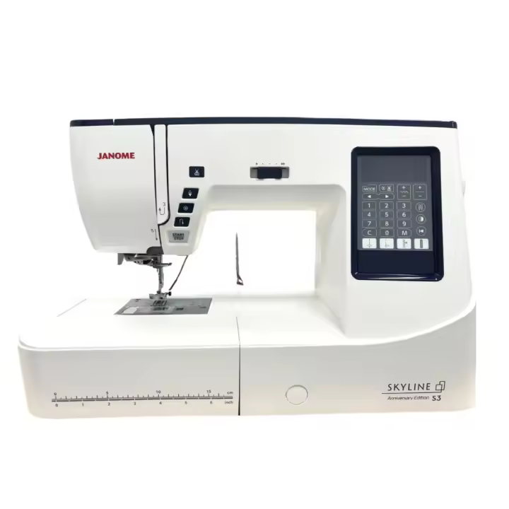 Maquina de coser electronica profesional Janome Skyline S3 con 120 puntadas incluidas - 1