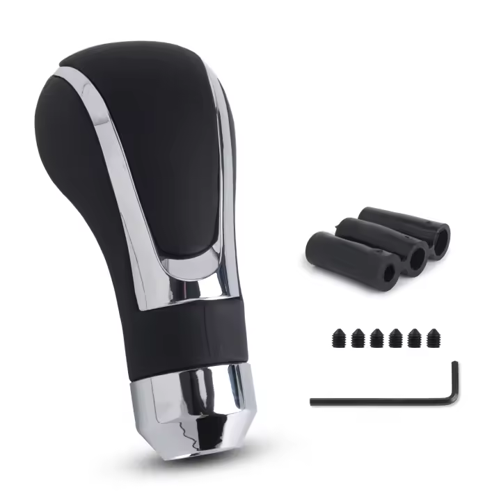 Pomo De Cambio De Marchas De Cuero Universal Para Automóvil Compatible Con M8 M10 M12 Nivel De Cambio Automático Y Manual Transmisión Personalidad Manija De Cambio De Marchas - 1